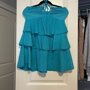 SHEIN Turquoise Mini Dress